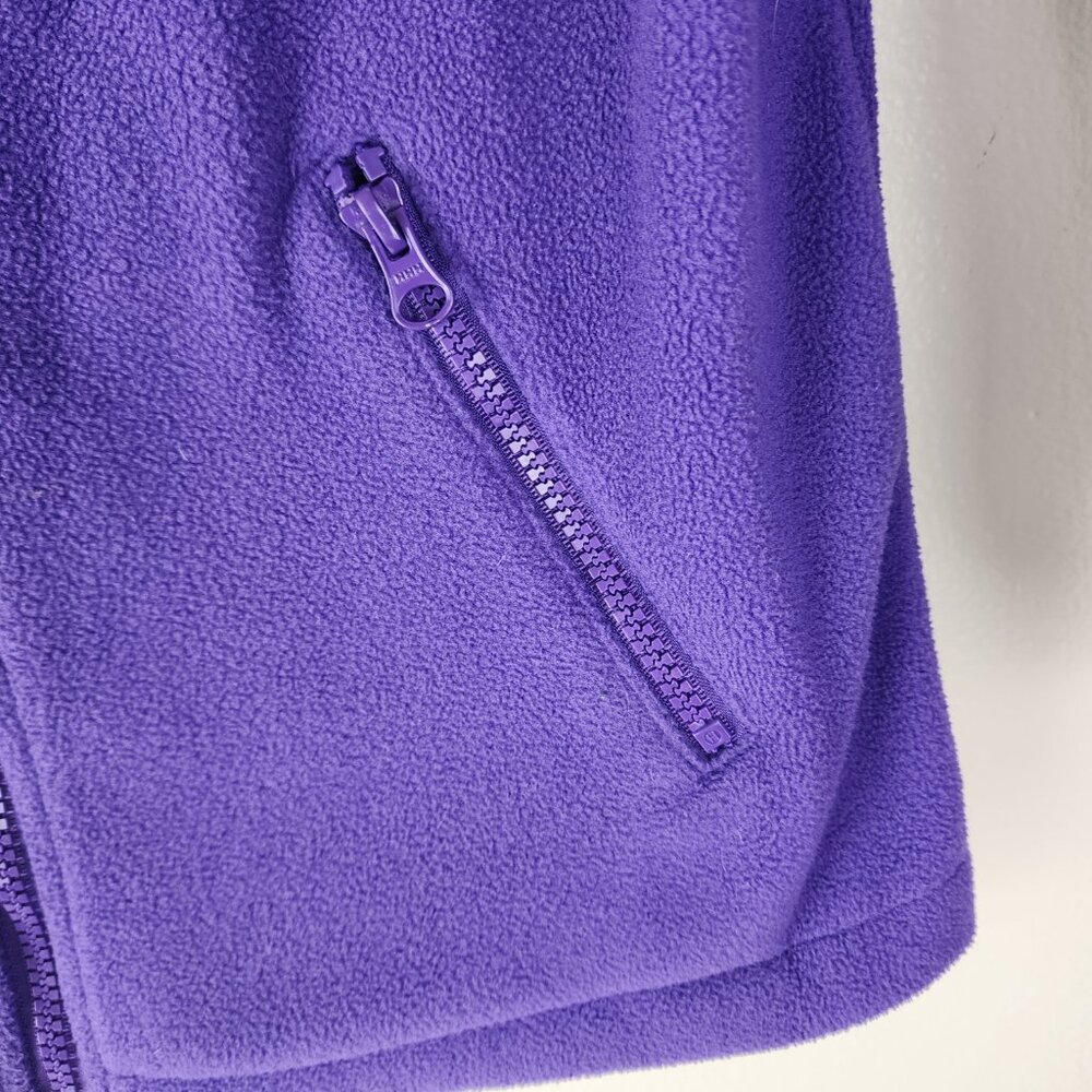 Division 1 LSU Kids Purple Yellow Polyester Front Zip Embroidered Fleece Large - Picture 2 of 6